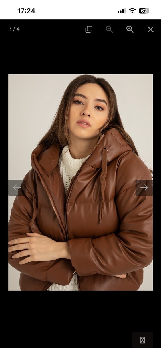 Deri Kadın Kışlık Mont - Görsel 4