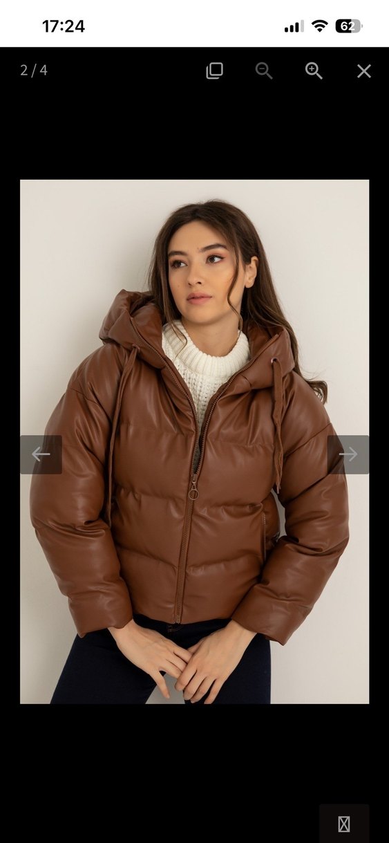 Deri Kadın Kışlık Mont - Görsel 3