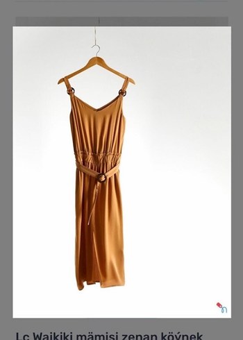Bej Parlak Askılı Uzun Elbise - Görsel 4