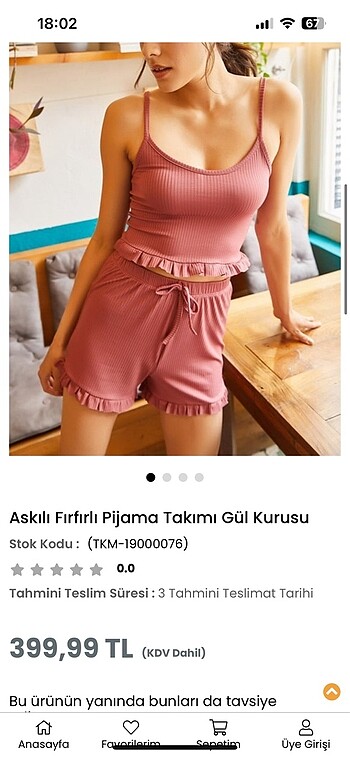 Yazlık askılı takım