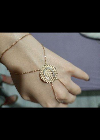 Boncuklu Bohem  Desenli Altın Rengi şahmeran - Görsel 3