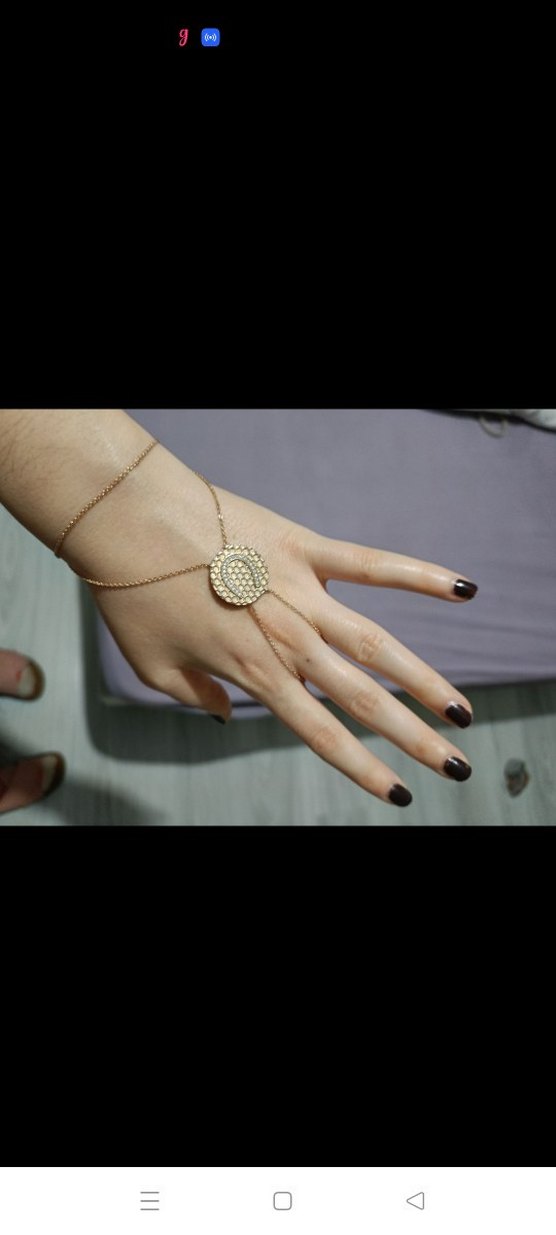 Boncuklu Bohem  Desenli Altın Rengi şahmeran - Görsel 2