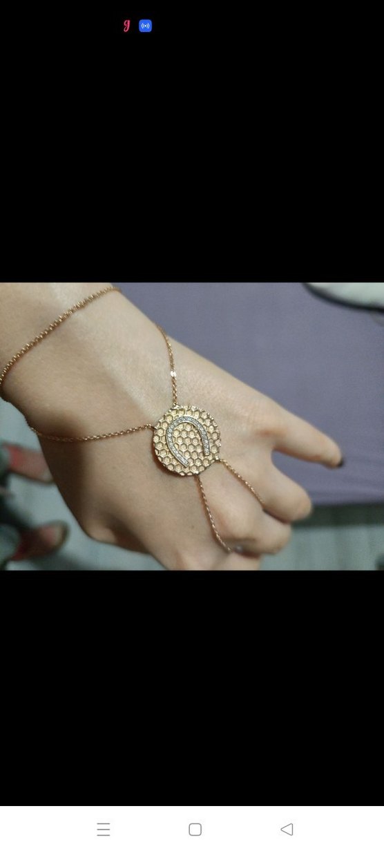 Boncuklu Bohem  Desenli Altın Rengi şahmeran - Görsel 3