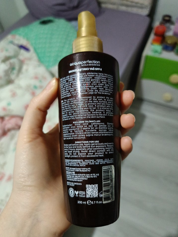 Aquaperfection Bronzino Yağ Spreyi SPF 6 - Görsel 4