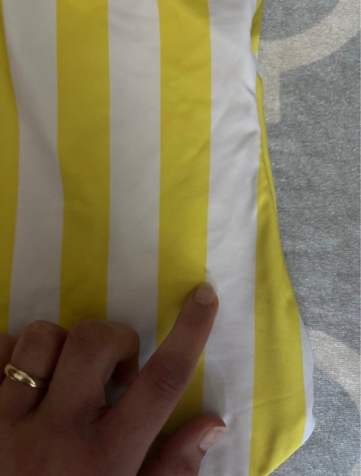 Sarı Çizgili Kadın Mayo - Görsel 5