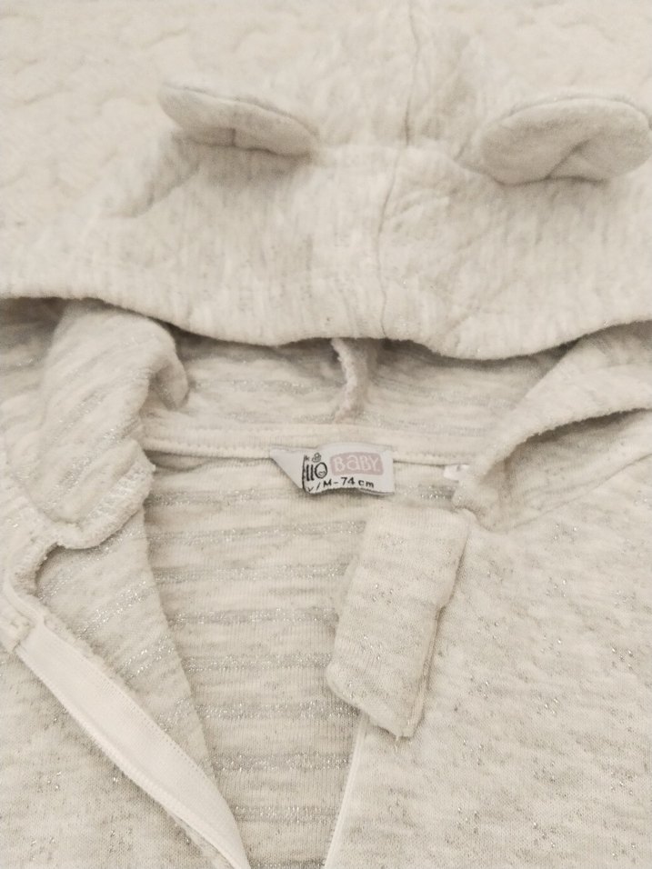 Gri Örgü unixes Bebek Tulumu - Görsel 2