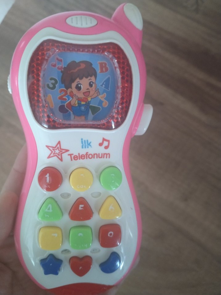 Renkli Pembe Eğitici Oyuncak Telefon - Görsel 2