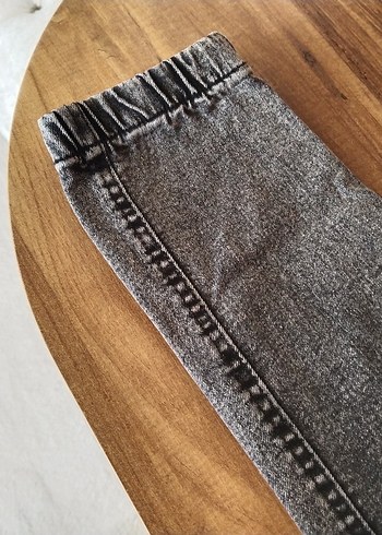 Gri Bağcıklı Erkek Çocuk Denim Pantolon - Görsel 3