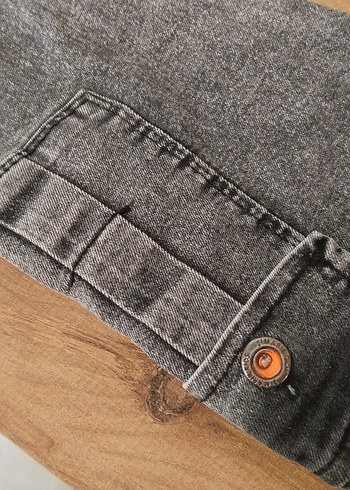 Gri Bağcıklı Erkek Çocuk Denim Pantolon - Görsel 2
