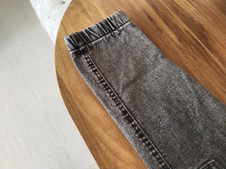 Gri Bağcıklı Erkek Çocuk Denim Pantolon - Görsel 3