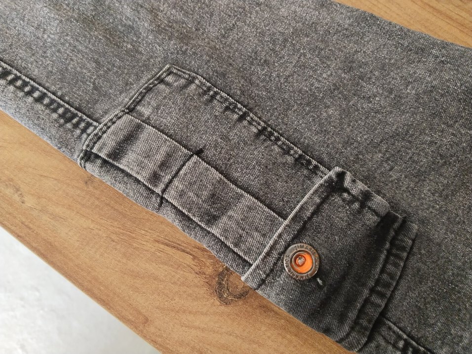 Gri Bağcıklı Erkek Çocuk Denim Pantolon - Görsel 2