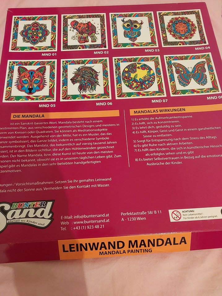 Mandala Boyama Kitabı 30x30 cm Tuval - Görsel 2