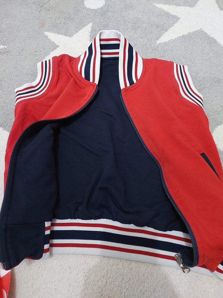 Erkek Çocuk Kırmızı Fermuarlı Yelek - Görsel 4