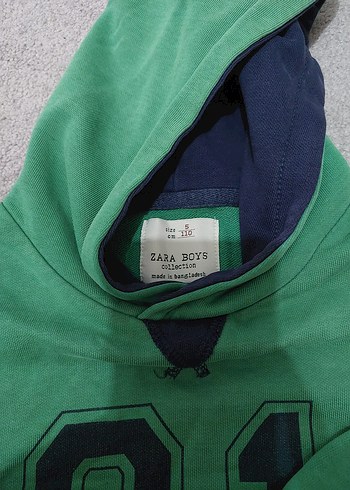 Yeşil Kapüşonlu Erkek Sweatshirt - Görsel 2