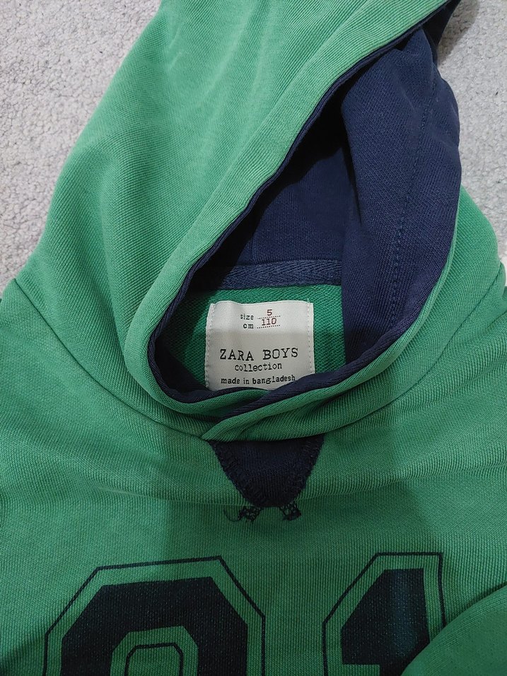 Yeşil Kapüşonlu Erkek Sweatshirt - Görsel 2