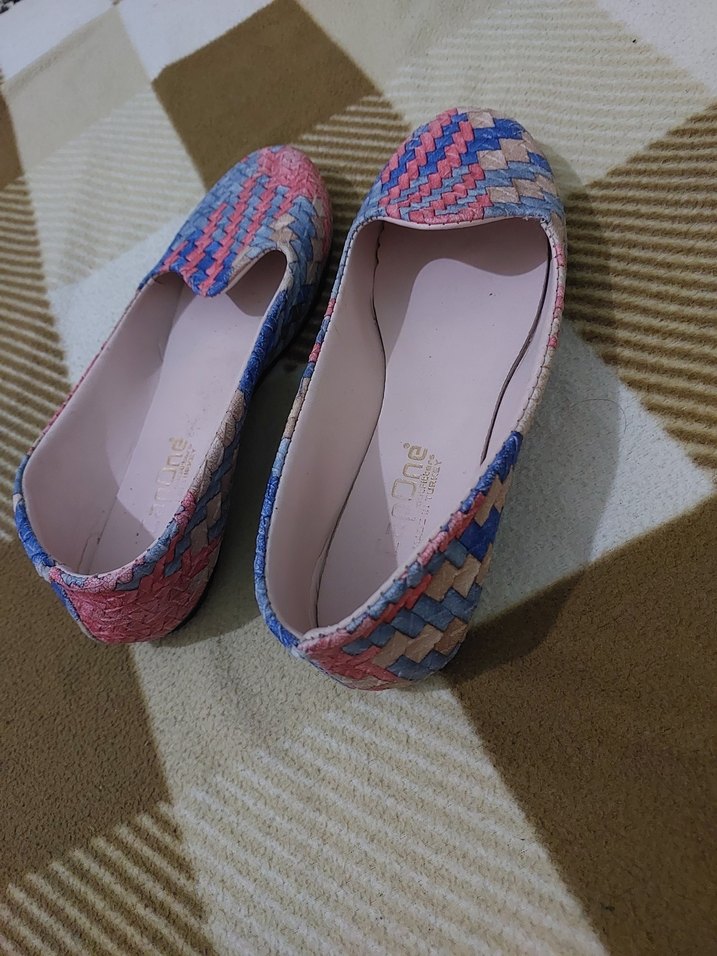 Renkli Yılan Desenli Kadın Babet - Görsel 2