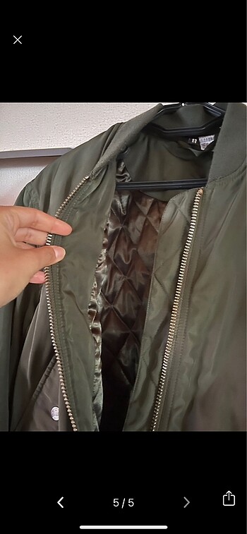 38 Beden H&M haki bomber ceket