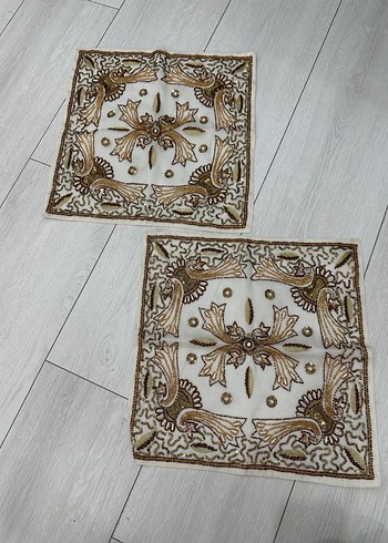 Bohem Nakışlı Kahverengi Masa Örtüsü Seti - Görsel 4