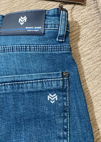 MAKKOJEANS Düğmeli Erkek Mavi Denim Pantolon - Görsel 4