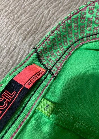 Yeşil Keten Midi Kadın Pantolon - Görsel 9