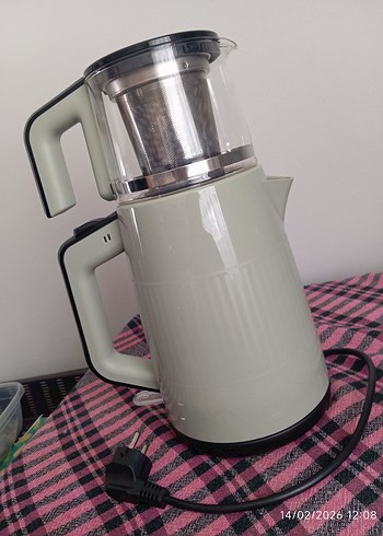 Kırmızı Gri 1L Demlik 2L Isıtıcılı Çay Makinesi - Görsel 4