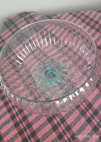 Bordo Ayaklı Cam Meyve Kasesi - Görsel 4