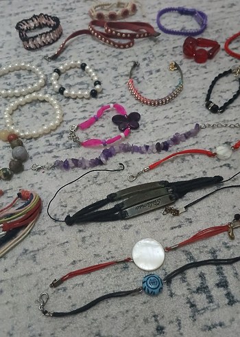 23 tane Renkli Boncuklu Bohem Kız Bileklikleri - Görsel 2