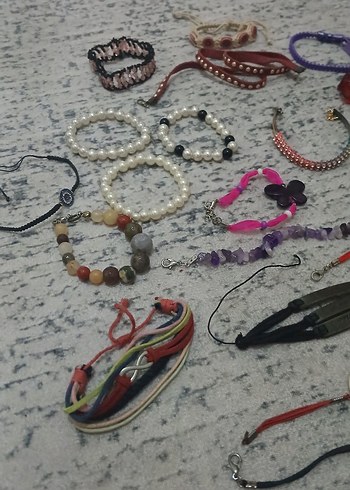 23 tane Renkli Boncuklu Bohem Kız Bileklikleri - Görsel 3