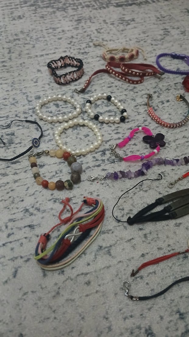 23 tane Renkli Boncuklu Bohem Kız Bileklikleri - Görsel 3