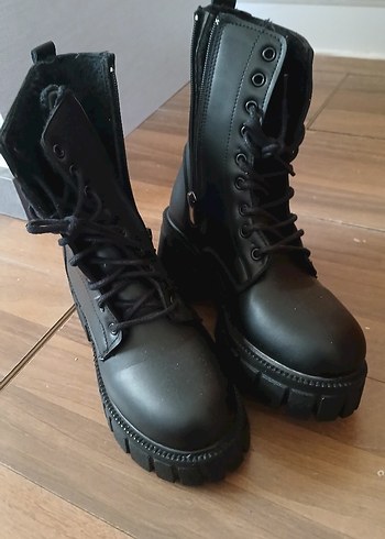 Siyah Deri ortopedik su geçirmek Kadın Bot - Görsel 7