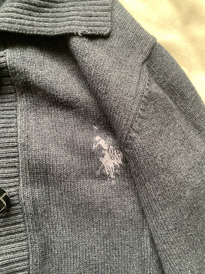 Düğmeli Gri Erkek Yün Hırka - Görsel 3