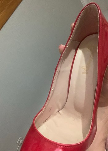 Parlak Kırmızı Stiletto Topuklu Kadın Ayakkabı - Görsel 4