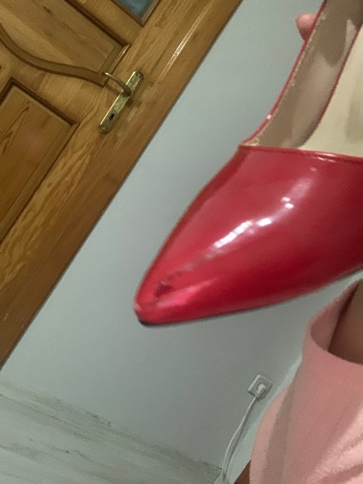 Parlak Kırmızı Stiletto Topuklu Kadın Ayakkabı - Görsel 2