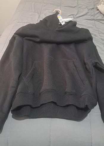 Siyah Oversize Sweatshirt - Görsel 3