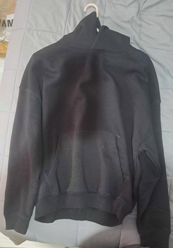 Siyah Oversize Sweatshirt - Görsel 4