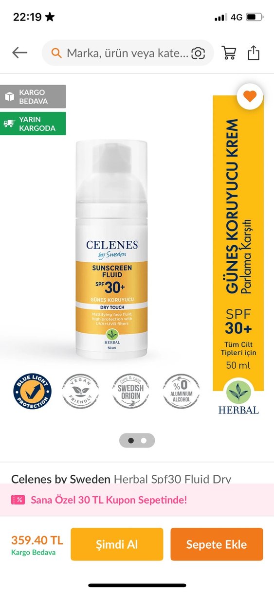Celenes SPF 30+ Güneş Koruyucu Yüz Sütü 50ml - Görsel 2