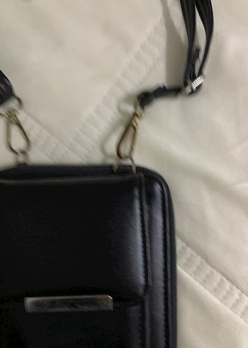 Siyah Deri Kadın Çapraz Çanta - Görsel 2