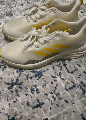 41 Beden Beyaz Sarı Bağcıklı Spor Sneakers