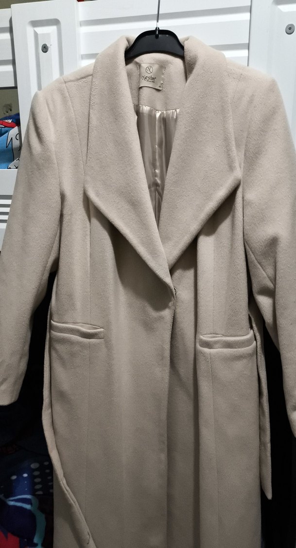 Bej Uzun Klasik Kaban - Görsel 3