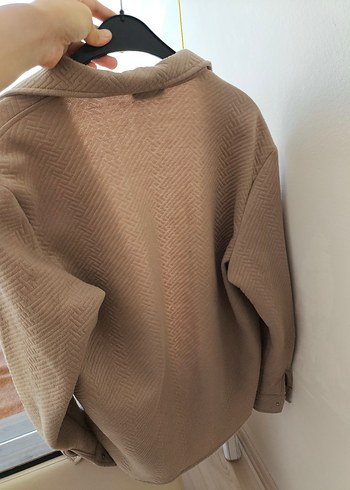 Bej Düğmeli ceket - Görsel 4