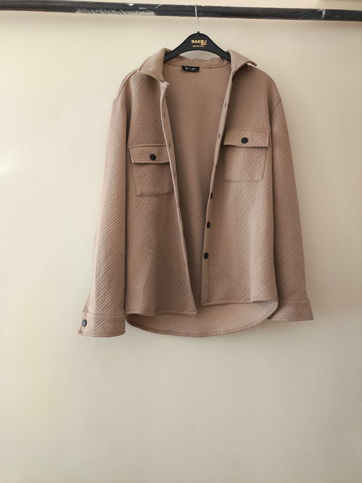 Bej Düğmeli ceket - Görsel 2