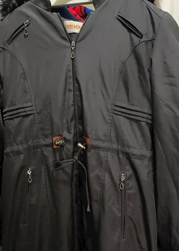 Gri Uzun Kadın Kaban - Görsel 3