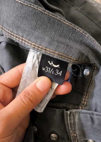 34 Beden gri Renk Erkek Denim Jean