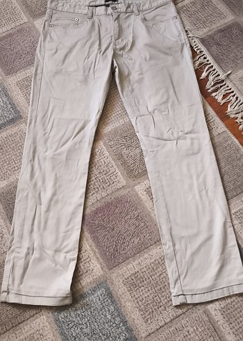 Erkek Bej Regular Fit Pantolon