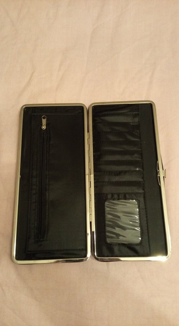 Parlak Siyah Deri Kadın Cüzdan - Görsel 2