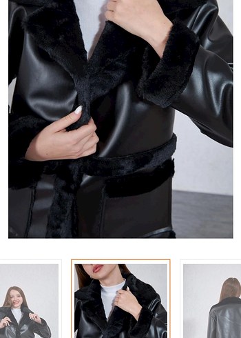 TİFFANY TOMATO MONT KÜRK DETAYLI BAYAN - Görsel 4