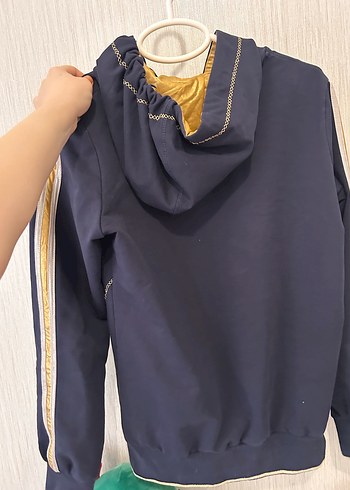 Kadın Mavi Fermuarlı Sweatshirt HIRKA - Görsel 2