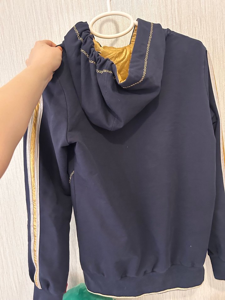 Kadın Mavi Fermuarlı Sweatshirt HIRKA - Görsel 2