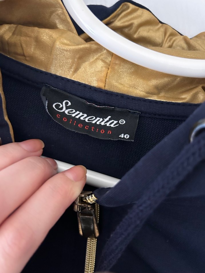 Kadın Mavi Fermuarlı Sweatshirt HIRKA - Görsel 3