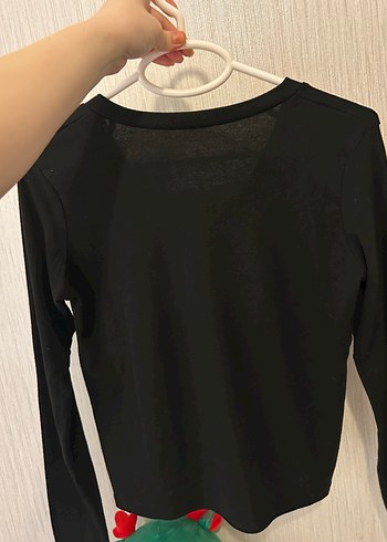 Siyah V Yakalı Süet Kadın Kazak - Görsel 2